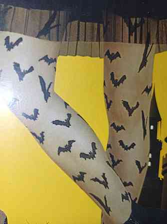 Женские капроновые колготы с летучими мишами для Хэллоуина 20 den М 42-44 бежевый Киев