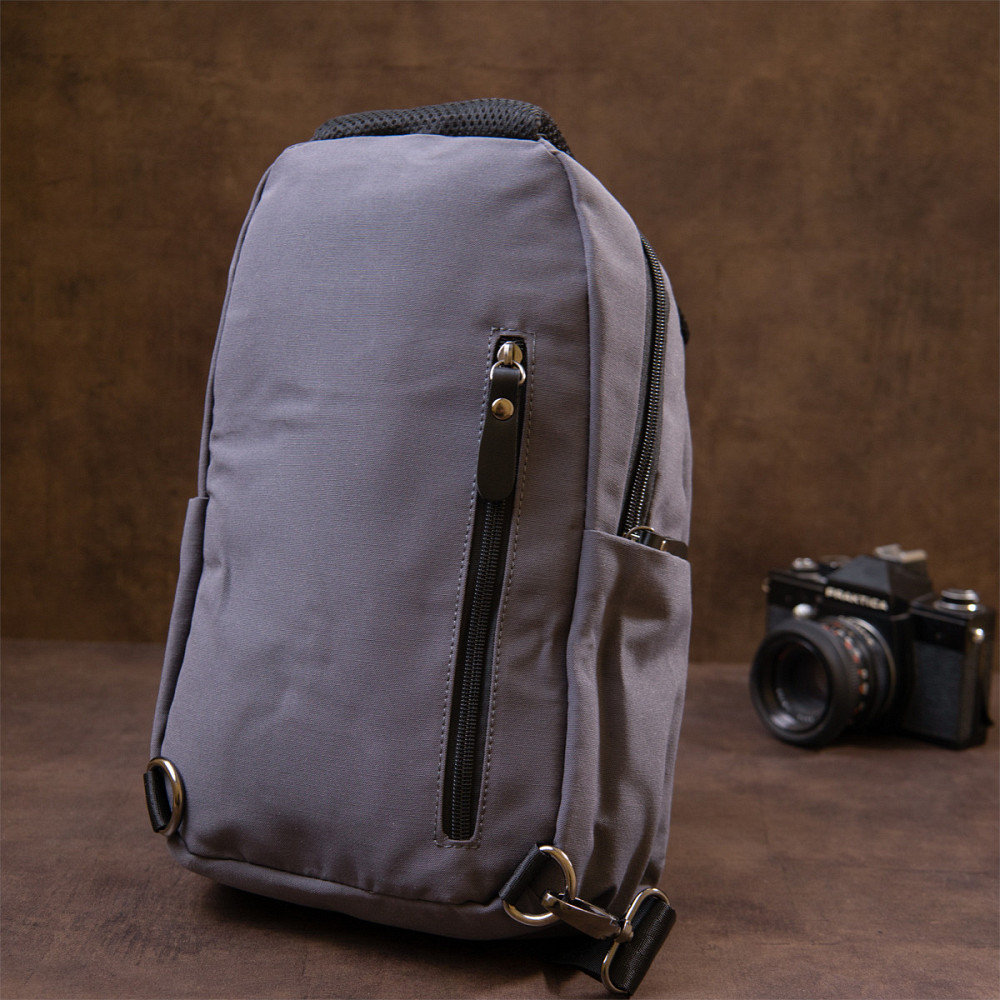 Сумка через плече нейлон Vintage 20630 Сіра Київ - фото 2