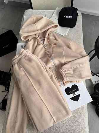 Женский теплый костюм двойка из двухстороннего флиса Бежевый, 42/44 Одесса