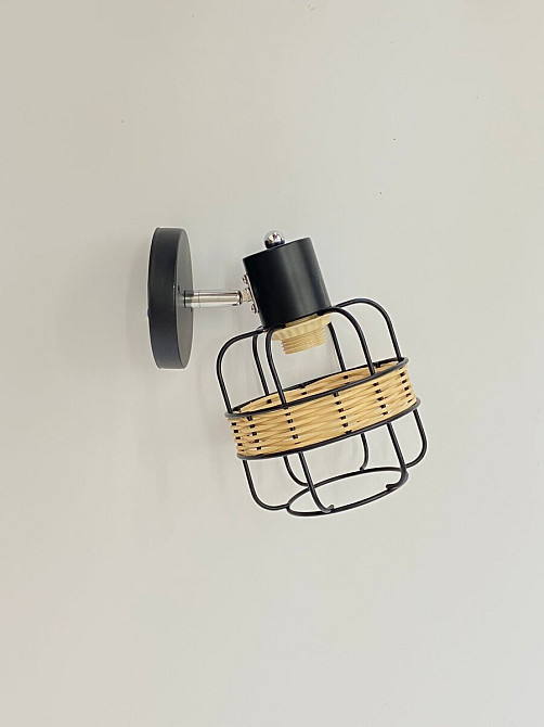 Настінне бра на 1 плафон B-91180K/1 чорний+хром Коломия - фото 1