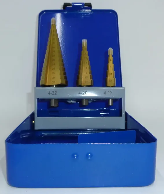 Набор ступенчатыx сверл 4-12, 4-20, 4-30 NTitan (метал. кейс) Полтава - изображение 1