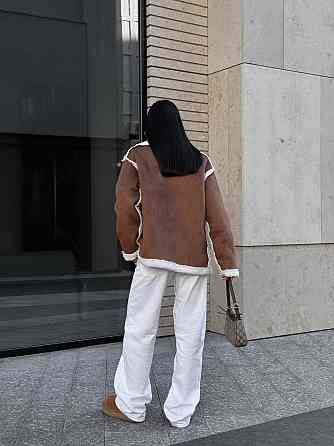 Жіноча стильна повсякденна дублянка замша на барашці 48/50 Одеса