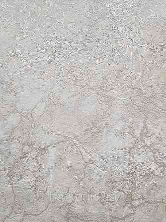 Шпалери вінілові на флізеліні гарячого тиснення DU&KA 1.06х10 вензель основа під штукатурку сірі коричневі Київ
