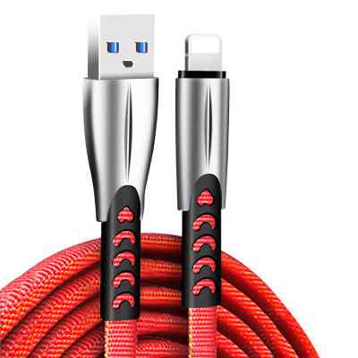 Дата кабель USB 2.0 AM to Lightning 1.0m zinc alloy red ColorWay (CW-CBUL010-RD) Вінниця