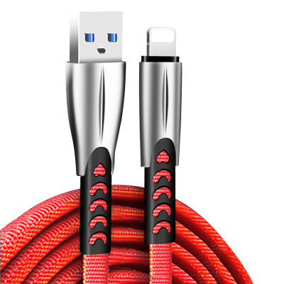 Дата кабель USB 2.0 AM to Lightning 1.0m zinc alloy red ColorWay (CW-CBUL010-RD) Вінниця - фото 1