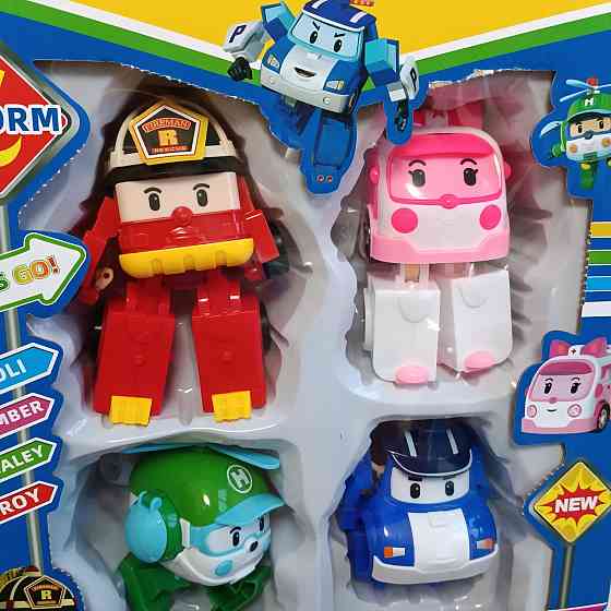 Дитячий ігровий набір фігурок Robocar Poli Машинки-трансформери Робокар Полі Київ