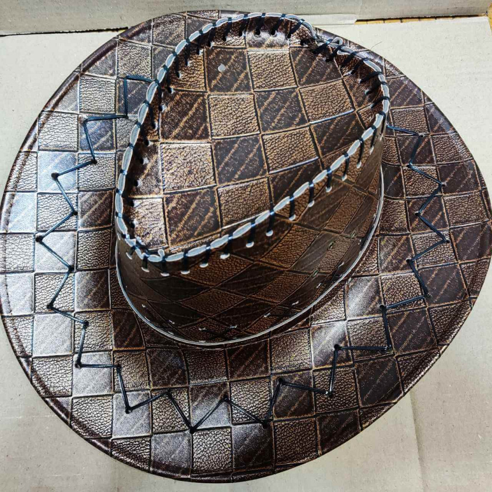 Ковбой. Капелюх коричневий, шкіра. Імітація. Унісекс Київ - фото 3