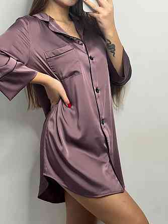 Женская ночная рубашка удлиненная шелковая L Мокко Харьков