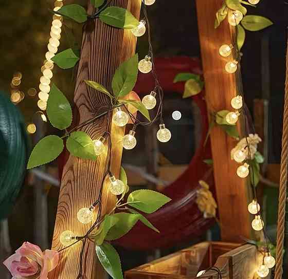 Вулична гірлянда на сонячній батареї з датчиком день/ніч 12 см 100 LED Смела