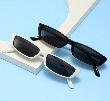 Окуляри сонцезахисні вузькі білі модні Retro Image Київ - фото 1