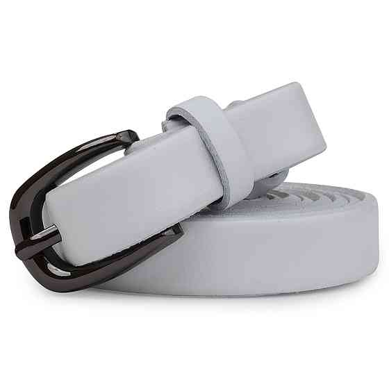 Кожаный женский ремень Vintage 20762 Белый Киев