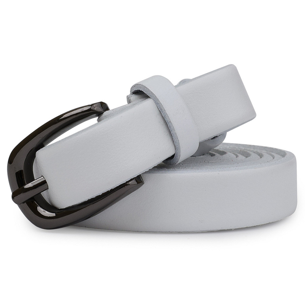 Шкіряний жіночий ремінь Vintage 20762 Білий Київ - фото 5