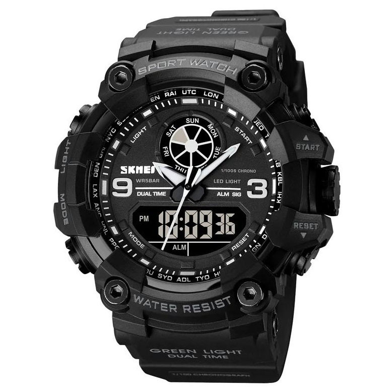 Тактичні військові годинники для ЗСУ SKMEI 1818BK, Військові годинники для ВСУ Рибальські BJ-41 Івано-Франківськ - фото 1