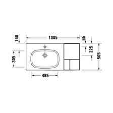 Раковина  Duravit Aurena meblowa 100,5x50,5 cm lewa biały półmat z powłoką HygieneGlaze Plus 239110AC00 - Napisz do nas i zyskaj Київ