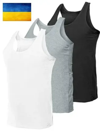 Набір чоловічих майок зі 100% бавовни 3 шт Наталюкс 21-1103 M Київ