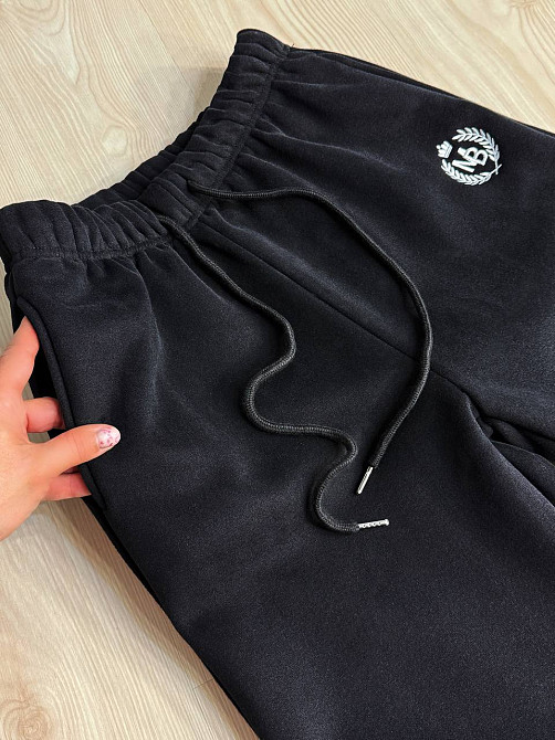 Костюм жіночий Joy One 80990 утеплений на флісі худі зі штанами чорний, чорний, M Київ - фото 16