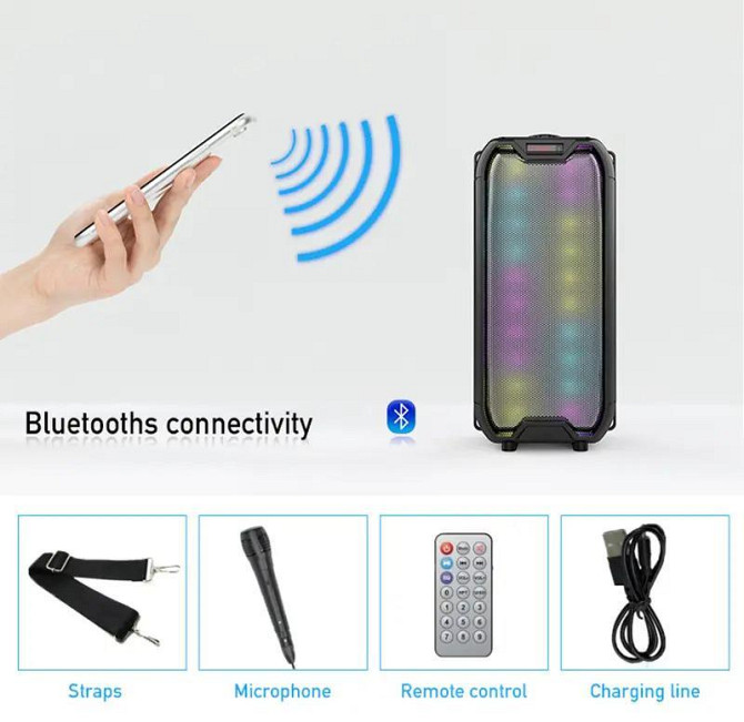 Потужна Bluetooth колонка ZQS-4235 з підсвічуванням та мікрофоном Вінниця - фото 6