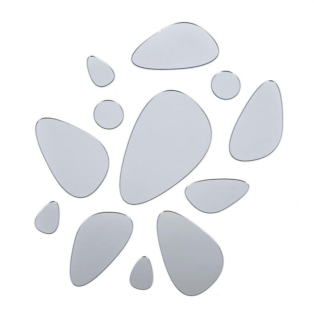 Дзеркальний декор акриловий самоклеючий Камінці срібло, 12шт (D) SW-00002496 Дніпро - фото 1