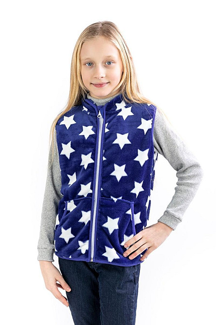 Жилет дитячий, темно-синій, бежевий, темно-сірий 104 топ Крохатушка одяг Київ - фото 1