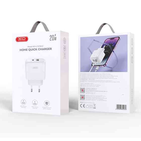 Мережевий зарядний пристрій XO L137 PD20W/QC18W 1USB-A+1USB-C білий Львів