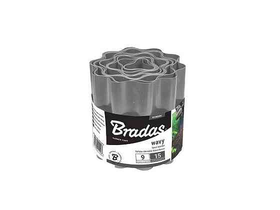 Бордюр газонный пластик волнистый 9мх20см серый, OBFGY 0920 ТМ BRADAS Киев