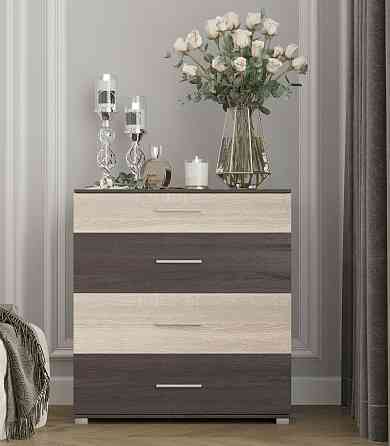 Комод Еверест на 4 ящики Бриз К-5 (телескопи) 70х38х72.5 венге + дуб молочний (DTM-2490) Львів