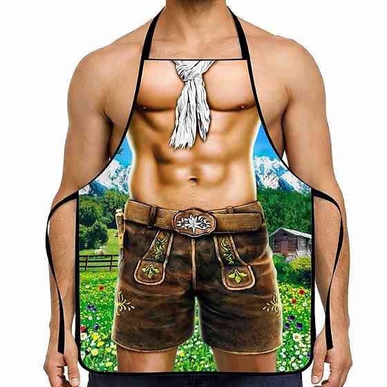 Фартук с приколом для праздника Oktoberfest торс 73 на 57 см разноцветный Киев