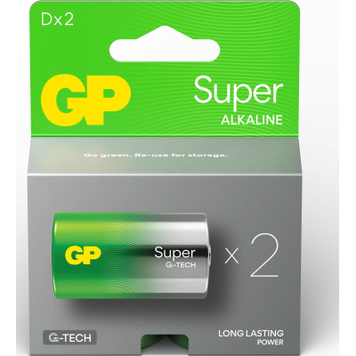 Батарейка Gp D Super Alkaline LR20 * 2 (13A21-SB2 / 4891199220142) Вінниця - фото 2