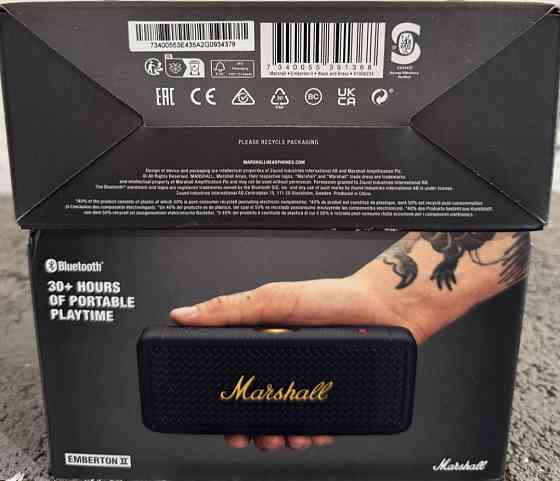 Нова портативна акустика Marshall Portable Speaker Emberton II Black and Brass (1006234) Киев