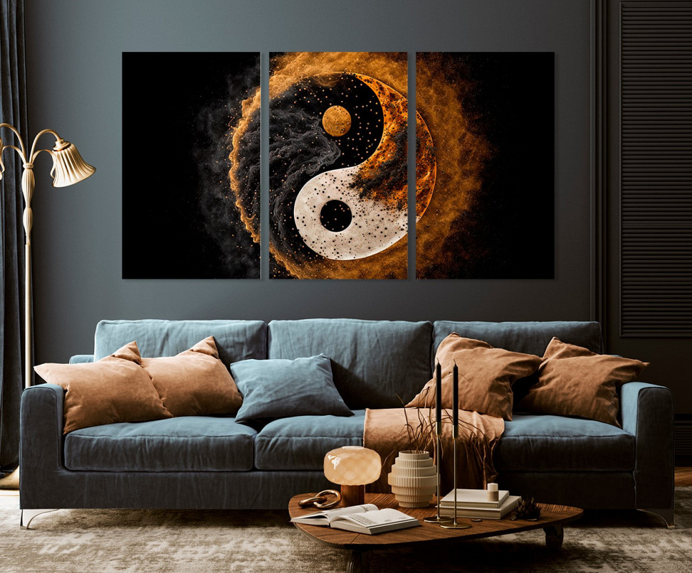 Модульная картина в гостиную / спальню  Інь-Янь   ART-103_3A 100х150 см Киев - изображение 3