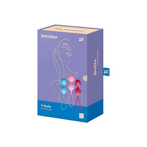 Вагинальные шарики Satisfyer V Balls (3 пары), диаметр 3,4см, масса 79-114-150г, монолитные Sex Aura Киев