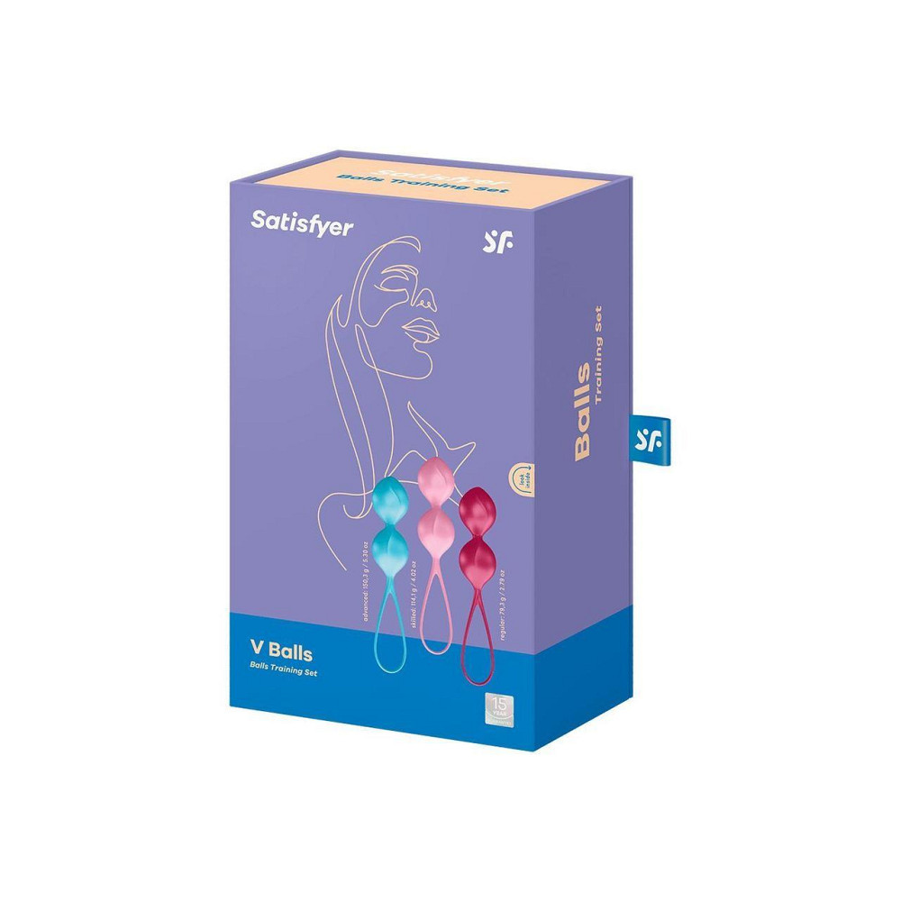 Вагинальные шарики Satisfyer V Balls (3 пары), диаметр 3,4см, масса 79-114-150г, монолитные Sex Aura Киев - изображение 4