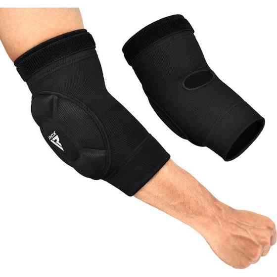 Налокотники спортивні RDX Hosiery Elbow Foam Black/White L Кам'янське