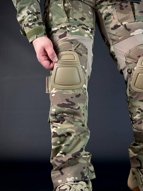 Чоловічі літні армійські штани G3 HAN-WILD мультикам  ріп стоп з наколінниками Львів - фото 6