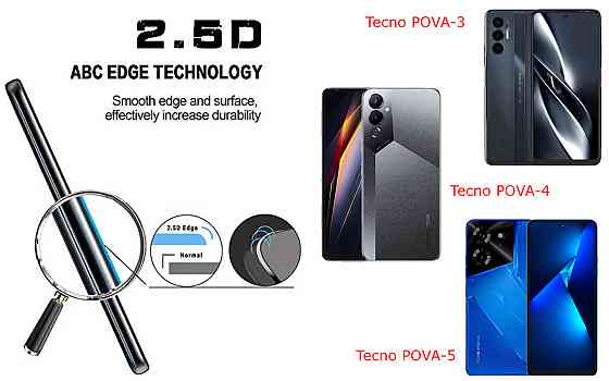 Захисне скло ArmorGlass для Tecno POVA-3, POVA-4, POVA-5 – стійке до подряпин та ударів Київ