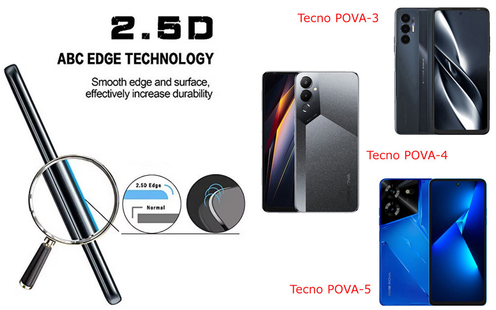 Захисне скло ArmorGlass для Tecno POVA-3, POVA-4, POVA-5 – стійке до подряпин та ударів Київ - фото 2