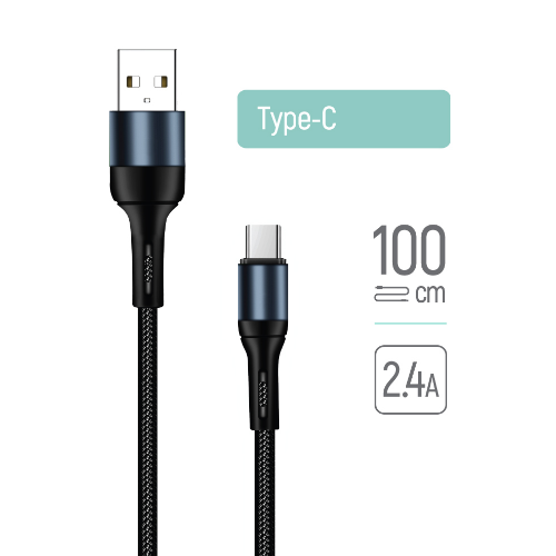 Кабель USB Type-C ColorWay CW-CBUC045-BK 2,4A 1м чорний Житомир
