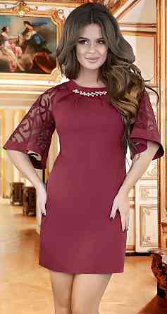 Красивое платье с гипюровым рукавом (44) Киев