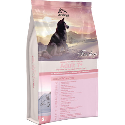 Сухий корм для собак Carpathian Pet Food Adult 7+ 3 кг (4820111140886) Вінниця - фото 1