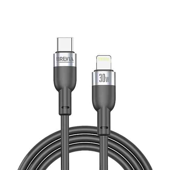 Кабель Brevia Type-C to Lightning 30W 1,2м, чорний ZIP (52120BCLZ1) Львів