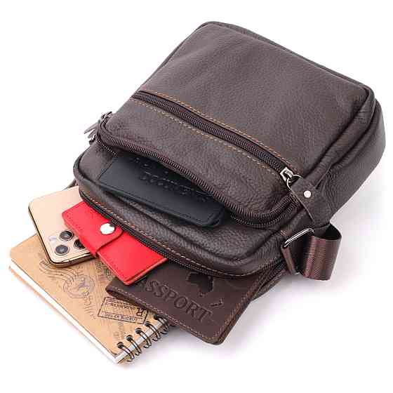 Сумка мужская кожаная Коричневая (Vintage) Киев