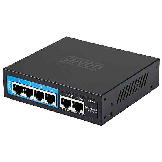 Хмарно керований 6-ти портовий PoE комутатор SEVEN PS204D (Cloud POE: 4, UP: 2) Київ