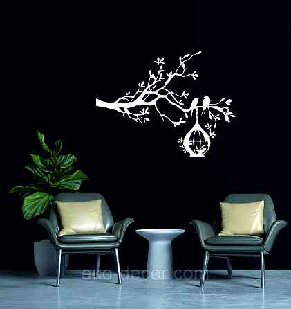 Декоративное настенное Панно «Птичка» Декор на стену 70*52 см, Белый Киев