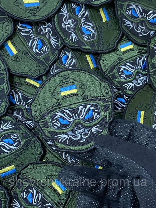 Шеврон черный кот (Форма контурная. На липучке) Размер 8x8см Киев - изображение 5