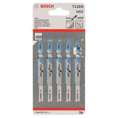 Полотно Bosch по металу T 118 B, 1.9-2.3х92мм, 5шт (2.608.631.014) Вінниця