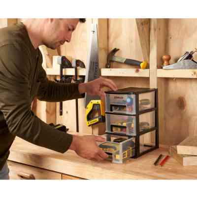 Ящик для инструментов Stanley вертикальный с 3-мя выдвижными отделениями, пластмассовый, 239x180x302 мм (STST40711-1) Винница