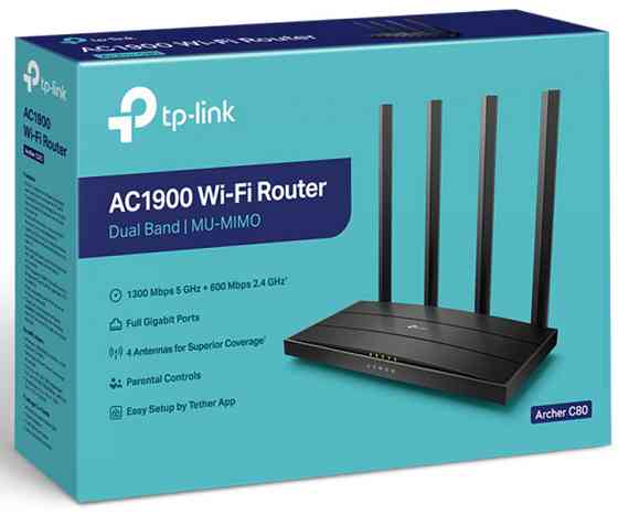 Бездротовий маршрутизатор TP-Link Archer C80 AC1900 Archer C80 AC1900 (6708987) Київ