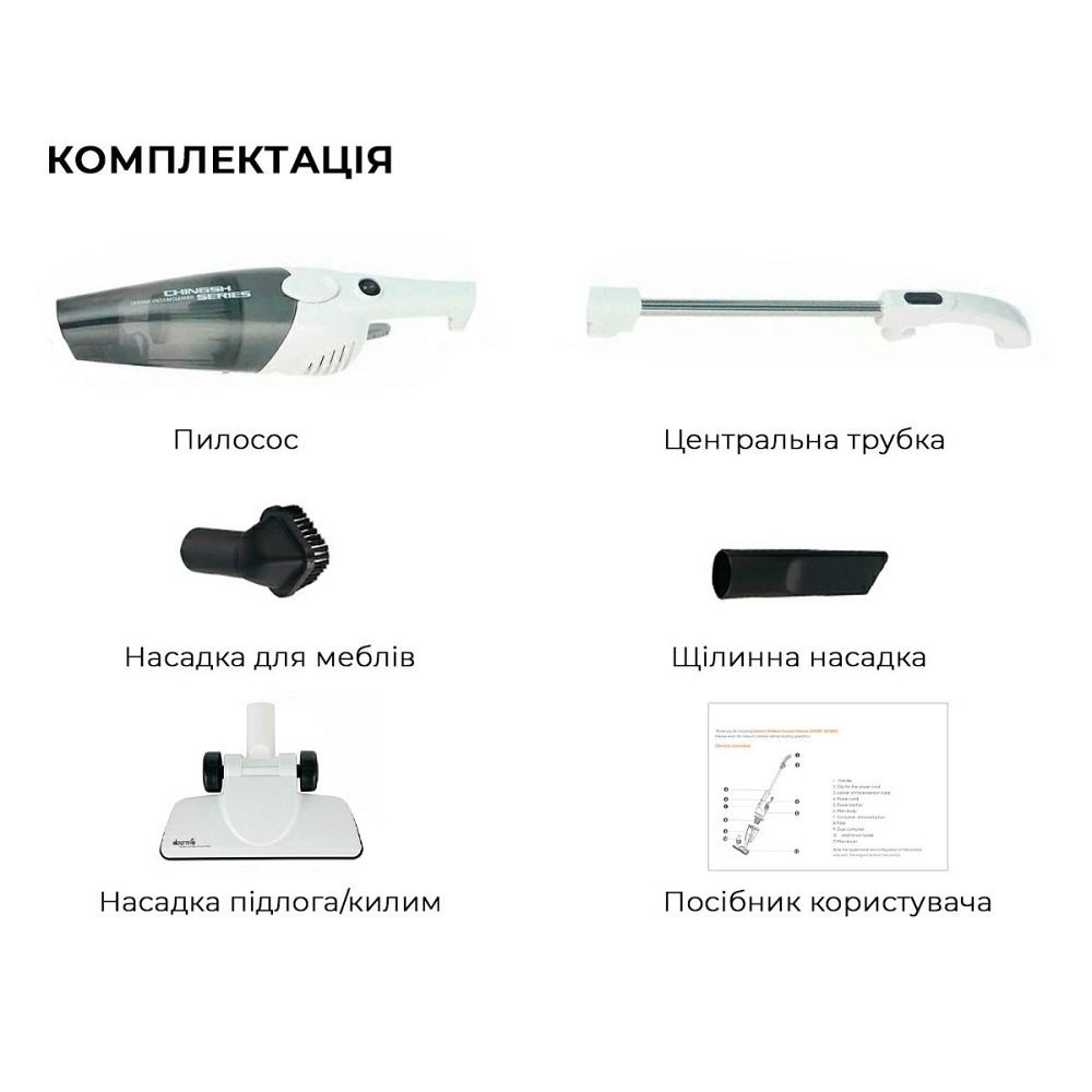 Пилосос Deerma Corded Hand Stick Vacuum Cleaner (DX118C) ( Білий ) Харьков - изображение 9