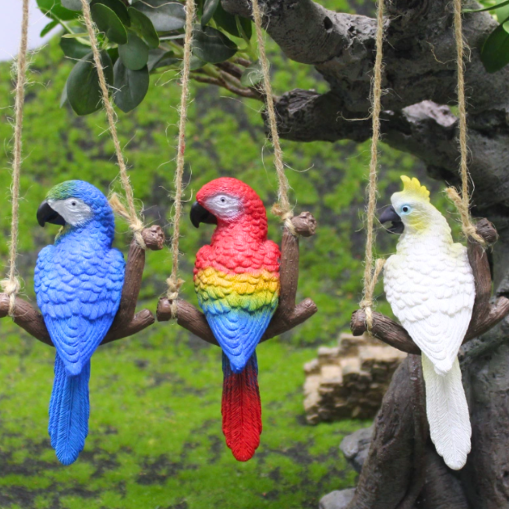 Попугай Ара фигурка 11.6 х 6.5 Желто-голубой для мини-сада, террасы, микроландшафта Одесса - изображение 3