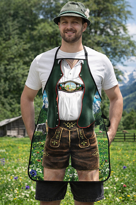 Фартух з приколом Баварський костюм 75 на 60 см різнобарвний Київ - фото 3